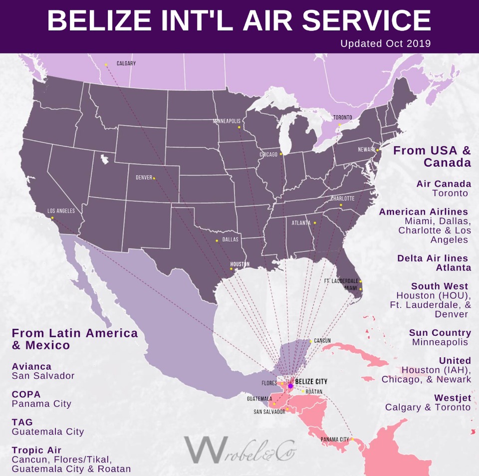 non stop flights to Belize - Belize real estate lawyer Belize LLC Belize lawyer